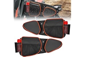 BORDAN RZR Side Door Bags with Removable Knee Pad, UTV Storage Side Tool Bags Waterproof TPU Front Door Side Storage Bag Compatible with 2014-2023 Polaris RZR XP 1000/4, Turbo, Turbo S, 900XC, S900, S1000