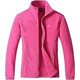 GIMECEN Women's Lightweight Full Zip Soft Polar Fleece Jacket Outdoor Recreation Coat With Zipper Pockets