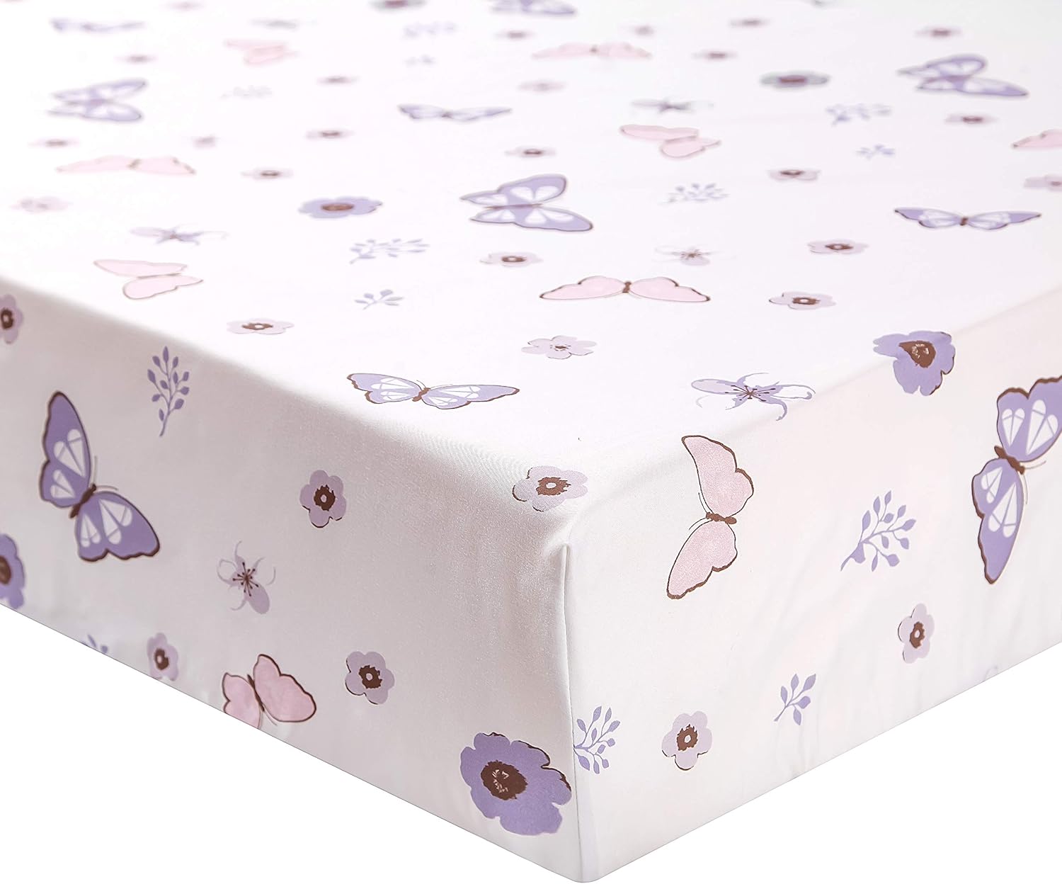 La Premura Butterfly Baby Nursery Crib Bedding Set for Girls – Butterfly 3 Piece Standard Size Crib Bedding Sets in Pastel Pink and Purple: Kitchen & Dining