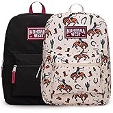 Montana West Backpack for Women Men 2 PCS Lightweight College Bookbags Casual Daypack Backpacks for Commute & Travel