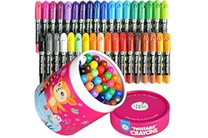 Jar Melo Jumbo Crayons for Toddlers, 36 Colors Twistable Crayons Non Toxic Washable Crayons, Easy to Hold Silky Large Crayons, Safe for Babies and Children, Gift for Boys and Girls Back to School