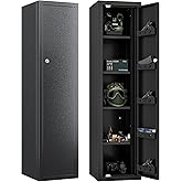 KAER Ammo Cabinet 59-Inch Tall Gun Cabinet Ammo Safe for Home Safes Use Quick Access with Ammunition Compartment and Removable Shelves Guns Accessories