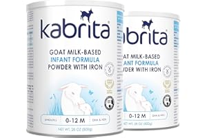 Kabrita Goat Milk Infant Formula - Easy to Digest Baby Formula 0-12 Months - Contains Prebiotics, Iron, DHA, Non-GMO - Gentle on Sensitive Tummies - Formula Supporting Gut Health & Sleep - 28oz (Pack of 2)