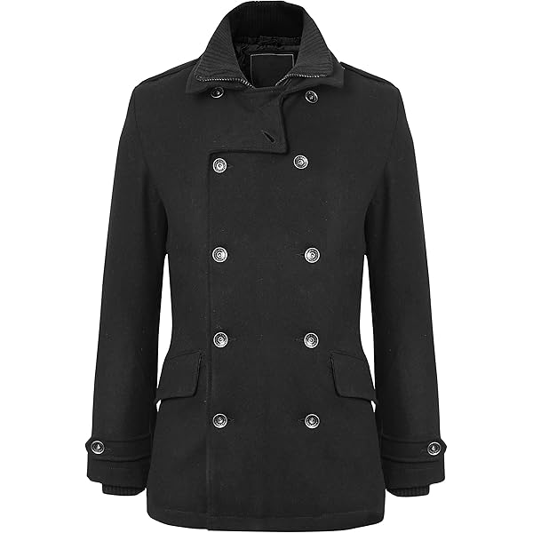 MFH Mens US Pea Coat Black size XS at Amazon Men's Clothing store