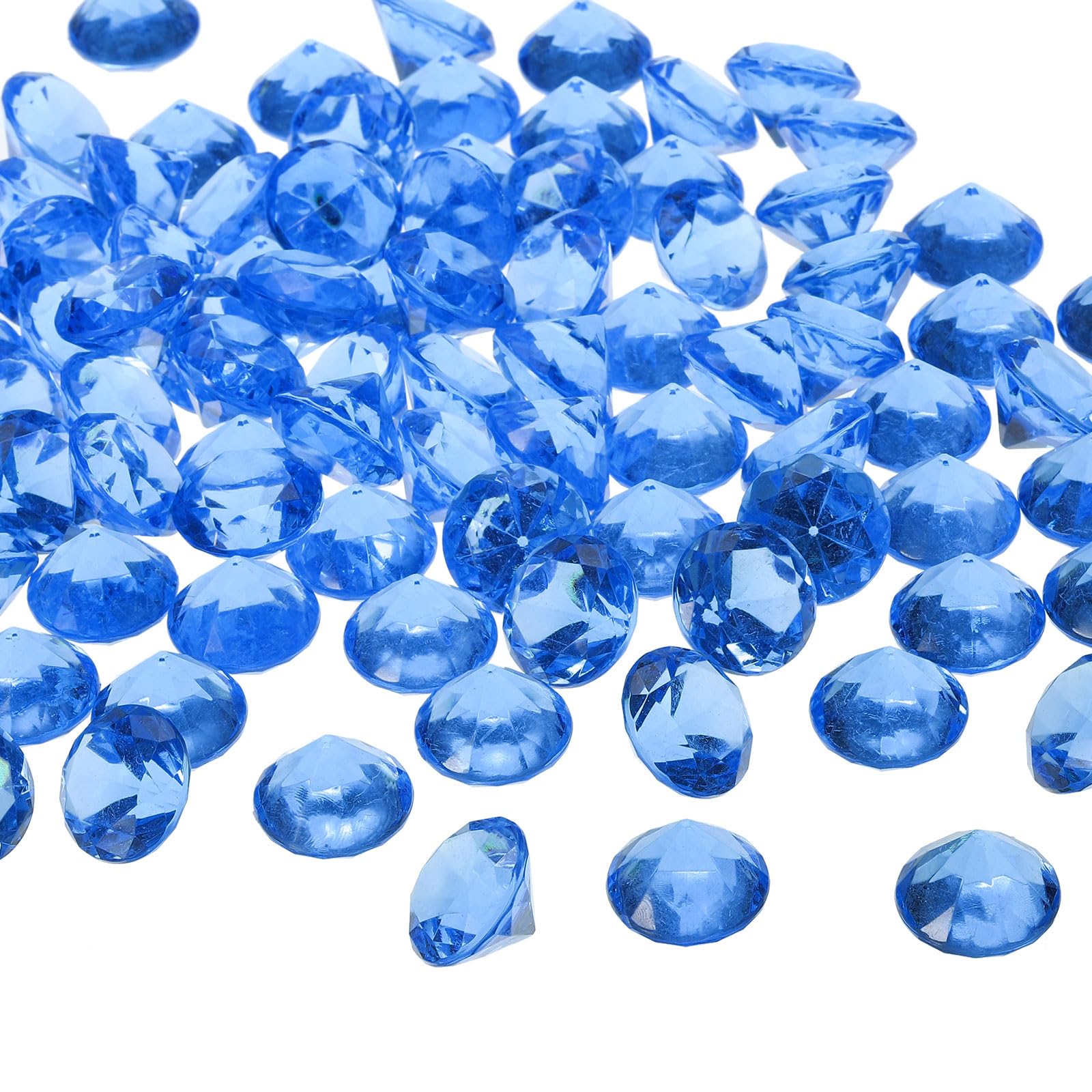 PATIKIL 270Pcs Acrylic Diamonds Vase Fillers Plastic 20mm Fake Crystals Gems Wedding Table Scattering Diamond Confetti for Wedding Decor Bridal Shower Party, Dark Blue (500Grams/1Pound)
