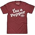 Tee Luv Men's Dr Pepper T-Shirt - Faded I'm A Pepper Logo Shirt