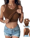 CHICME Tank Tops with Built in Bras Athletic Tank