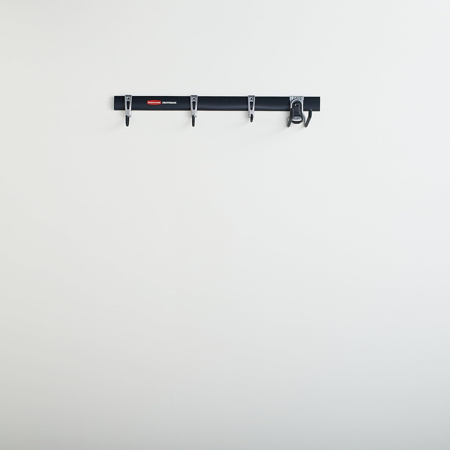 Rubbermaid FastTrack Garage Storage System All-in-One Rail & Hook Kit, 5-Piece, (1784417),Black: Home & Kitchen