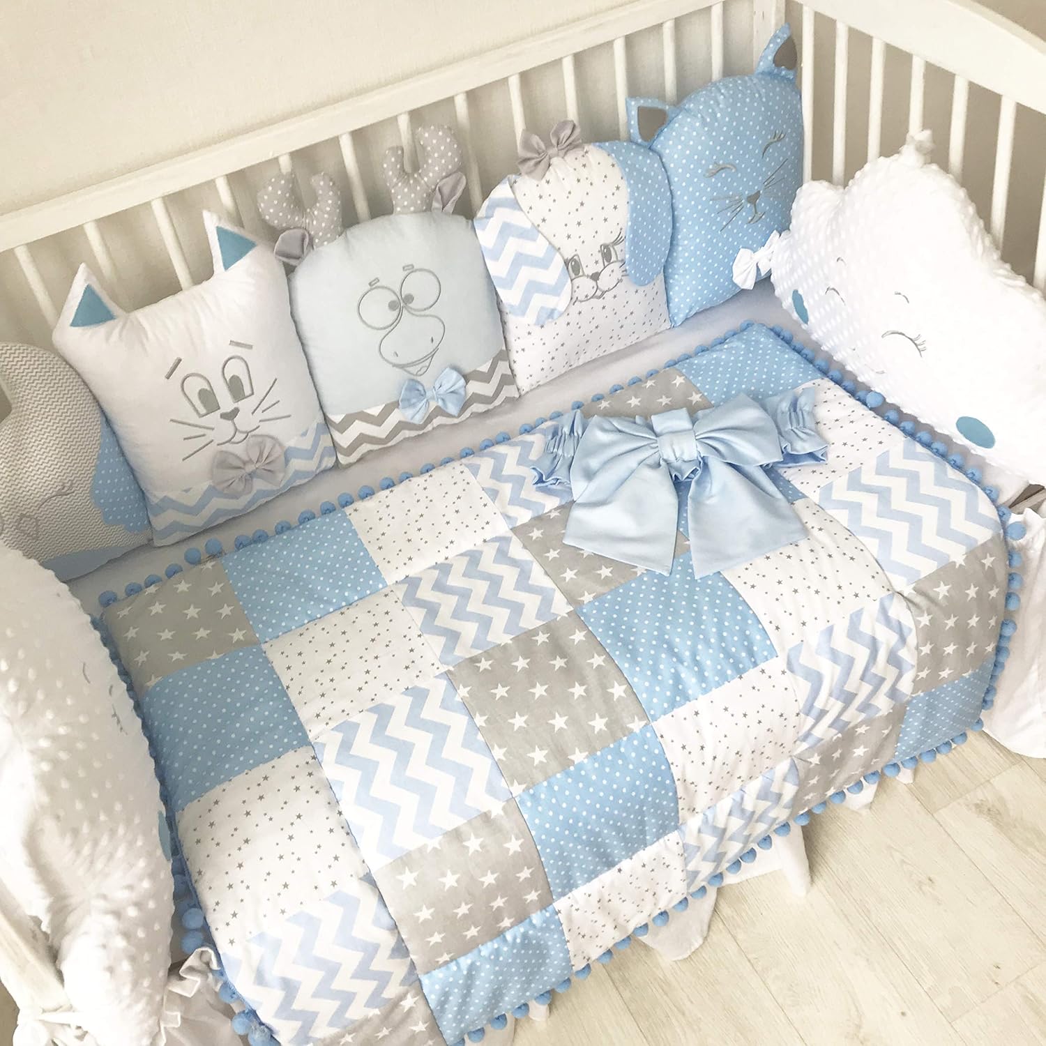 blue baby bedding