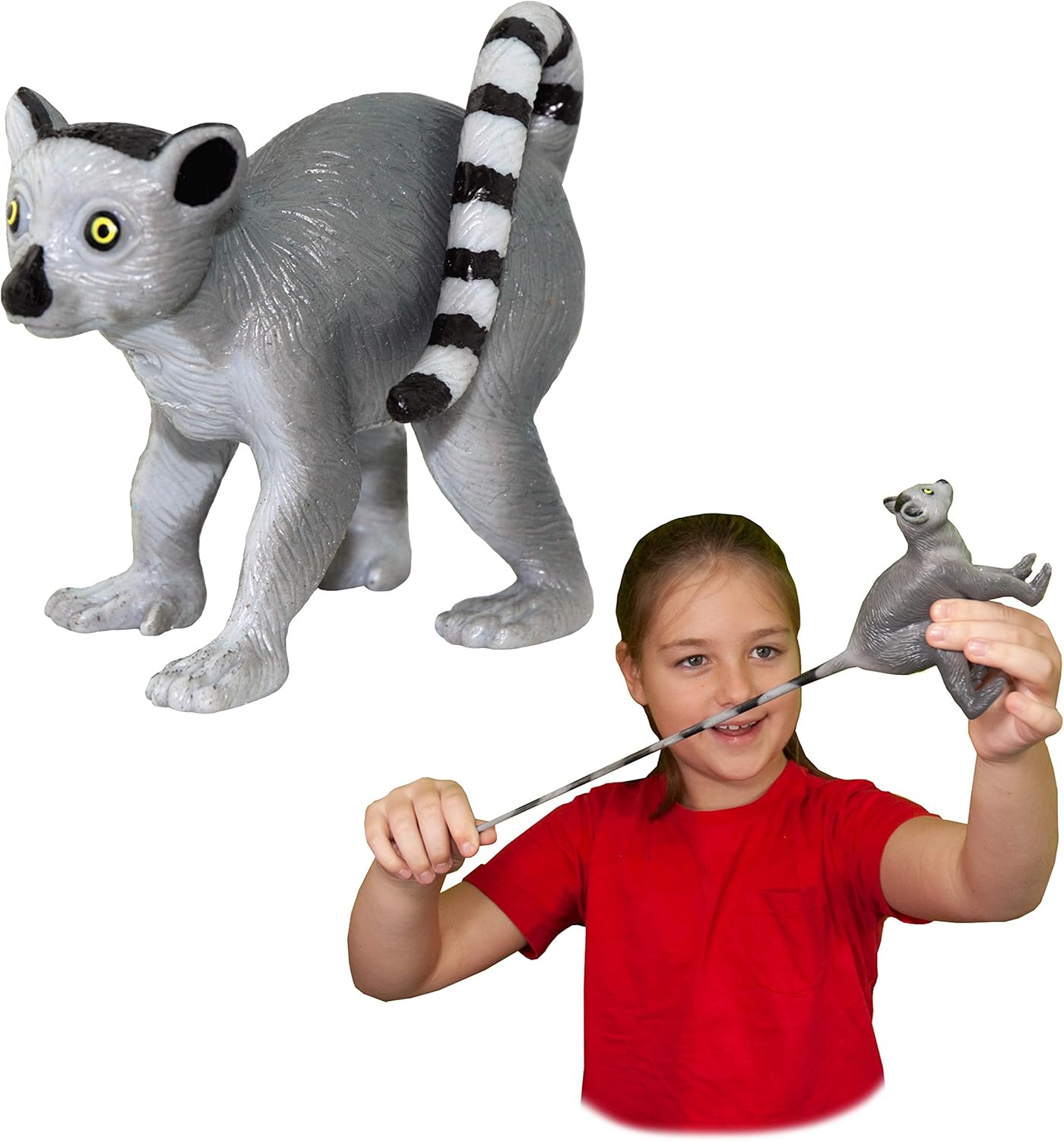 Rep Pals RingTailed Lemur, Stretchy Toy from Deluxebase. Super