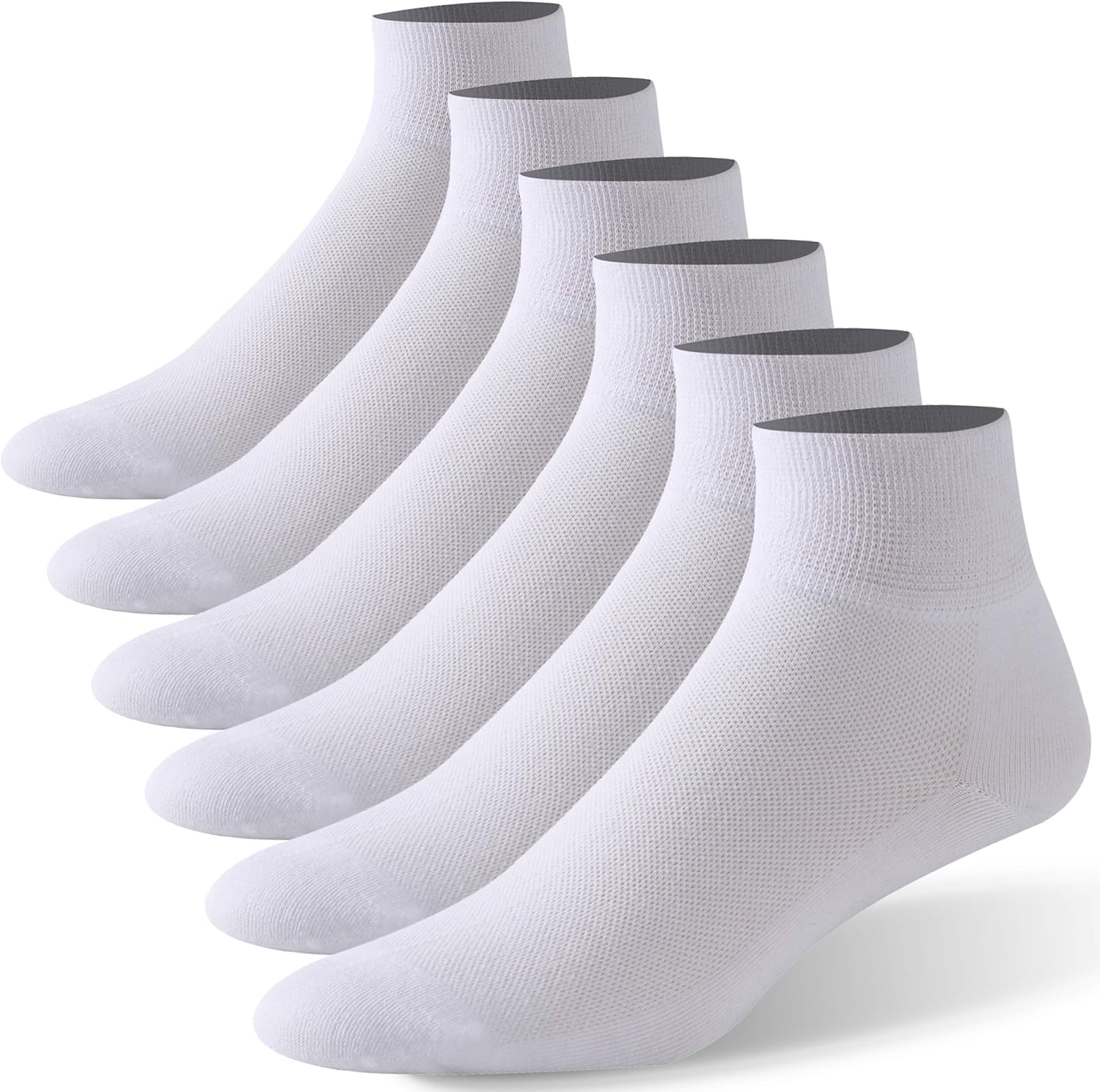 Forcool Non Binding Loose Top Seamless Ankle Low Cut Cotton Diabetic Socks for Men and Women, M/L/XL, 1/3/6 Pairs: Clothing