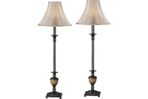 Kenroy Home 30944 Emily Lamp Sets, 30 Inch Height, 11 Inch Width, Crackle Bronze