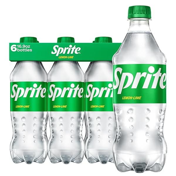 SPRITE LEMON-LIME CAFFEINE FREE SODA SOFT DRINK BOTTLES,...