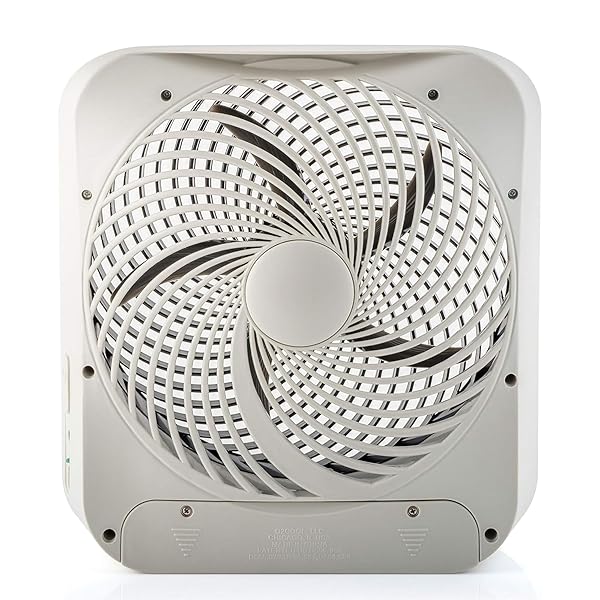 TREVA 10-INCH PORTABLE FAN, POWERED BY BATTERY AND/OR AC ADAPTER – DESK FAN AIR CIRCULATING WITH 2 COOLING SPEEDS FOR PERSONAL AND TRAVEL USE (BLACK) (OOS)