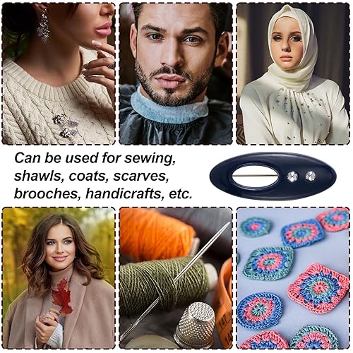 Cosmmap 18Pcs Hijab Pins, Assorted Scarf Safety Pins, Brooch Pins