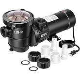 VIVOHOME 1.0 HP 5280 GPH Energy-Saving Above Ground Swimming Pool Pump, 115V with Strainer Basket, ETL &amp; DOE Certified