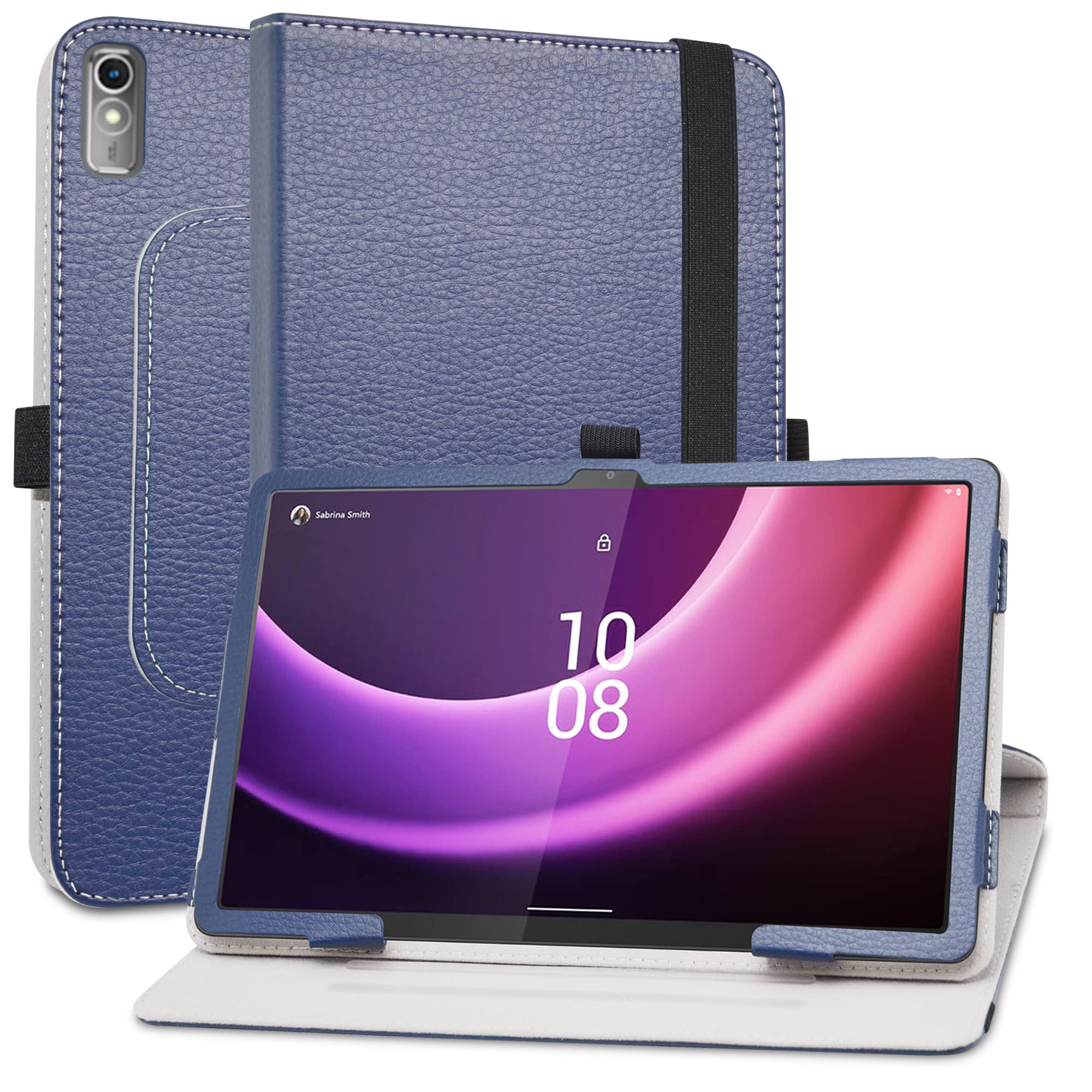 MAMA MOUTH 360 Degree Rotating Case for Lenovo Tab P11 2nd Gen - Cute Pattern Sleeve Cover for 11.5" TB350FU (Not for 1st Gen) - Blue