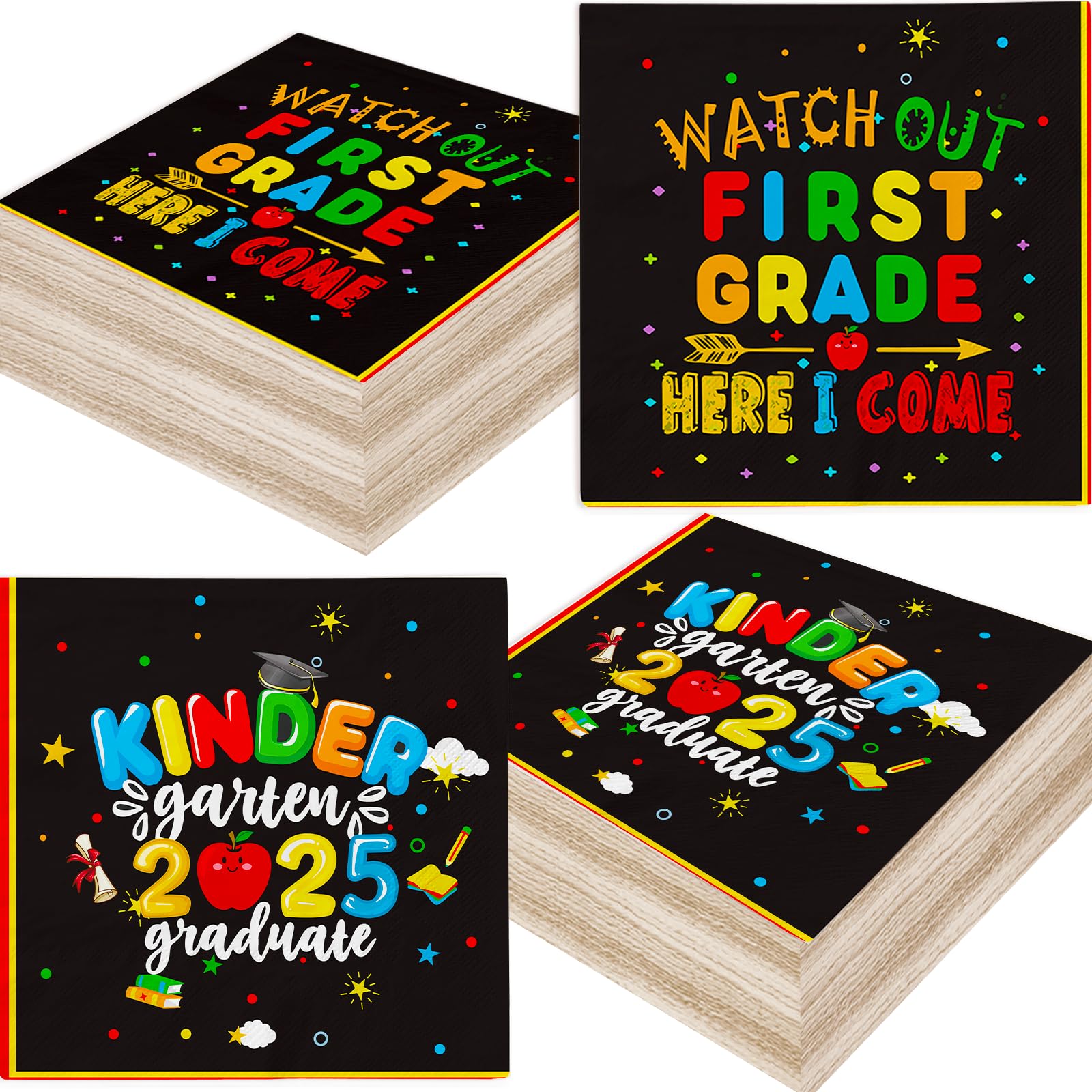 Photo 1 of 48Pcs Kindergarten Graduation Napkins 2025 kindergarten graduation decorations Disposable Graduation Paper Napkins Class of 2025 Grad Paper Napkins for Grad Supplies