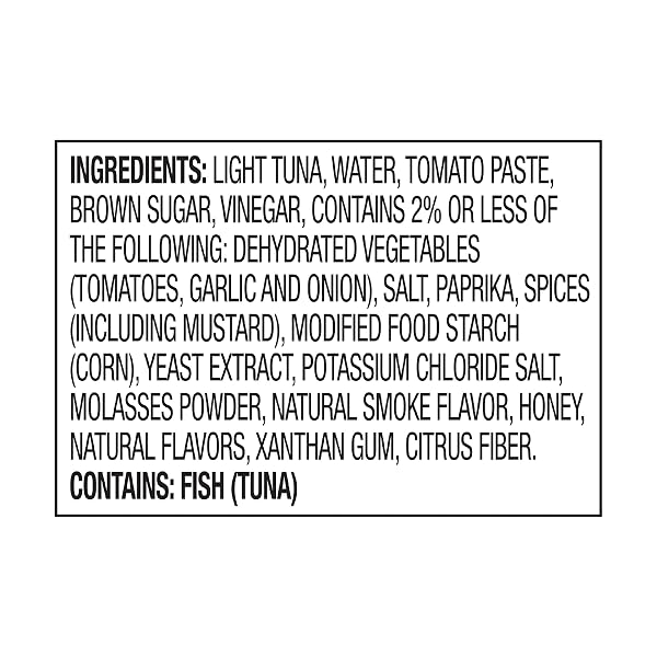 STARKIST TUNA CREATIONS HONEY BBQ POUCH (2.6 OZ – 1 PACK) WILD CAUGHT, HIGH PROTEIN SHELF STABLE SEAFOOD, GLUTEN FREE, SOY FREE, NO DRAINING, READY TO EAT FOR SALADS AND SANDWICHES