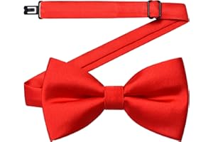 GUSLESON Solid Bow Ties for Boys Pre-Tied Baby Kids Bow Tie Adjustable Toddler Bowties for Wedding Party