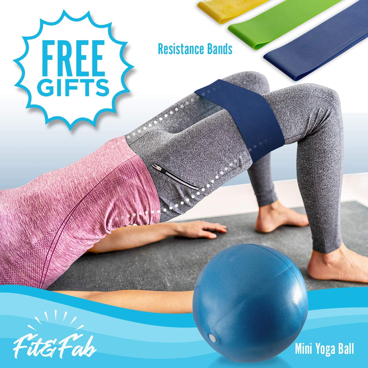 Fit&Fab Kegel Exerciser Hip Trainer for Women with Butt Lifting, Muscle Toning, and Pelvic Floor Strengthening, Provides Postpartum Therapy for Bladder Control, Inner Thigh Trainer Correction: Health & Personal Care