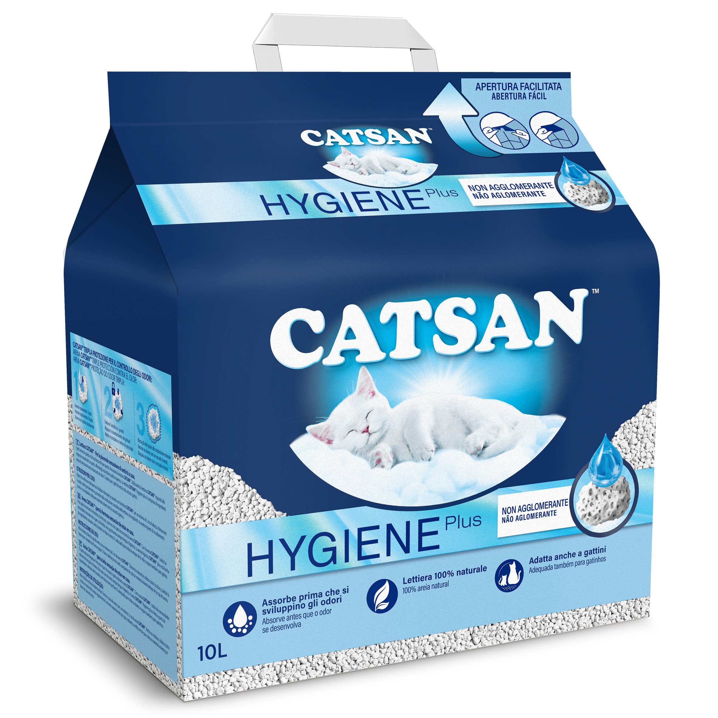 Catsan Hygiene, 10 Liters x 4, Non Agglomerating