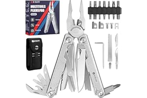 BIBURY Multitools Pliers Pro BI2049, Multi Tool Foldable Pliers with Large Saw Blade, Wire Cutters, Upgraded Multi Tool w/Scissors and Screwdirver Set, Ideal for Camping, Outdoor Survival, Repairing
