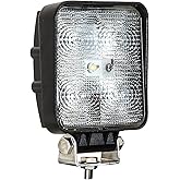 Buyers Products 1492117 4 Inch Wide Square Clear LED Flood Light, Black