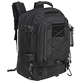 ZSearARMY Large Tactical Backpack for Men Military Backpack with DIY System for Travel, Work,Camping,Hunting,Hiking,Sports (BLACK)