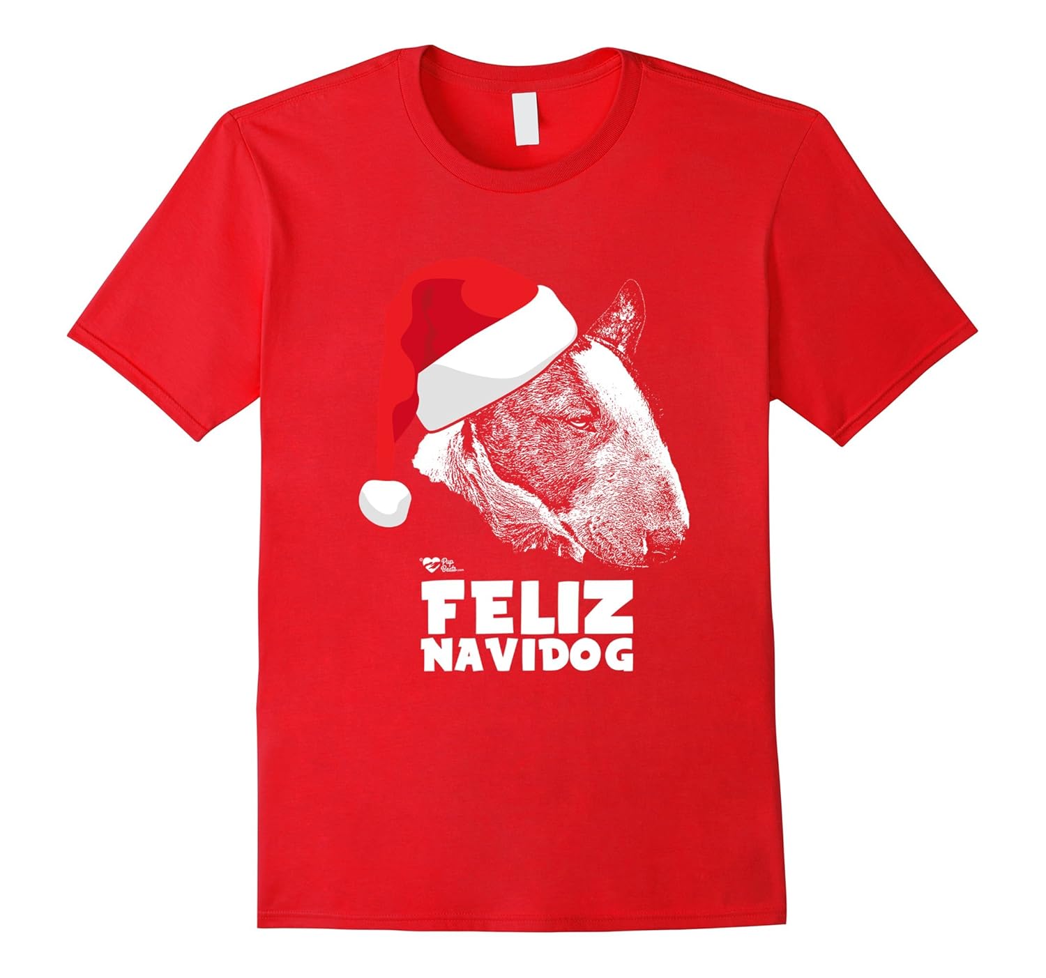 Bull Terrier Cute Feliz Navidog Christmas Shirt-ANZ