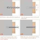 Leryati 210Pcs Screws and Wall Plugs Set M5 M6 M8 with Anchors Kit view 4