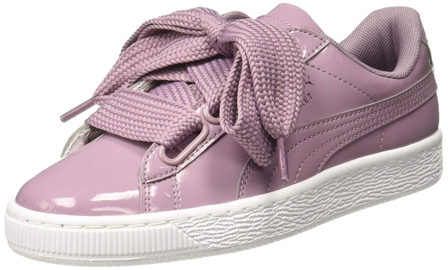puma basket heart patent women's sneakers