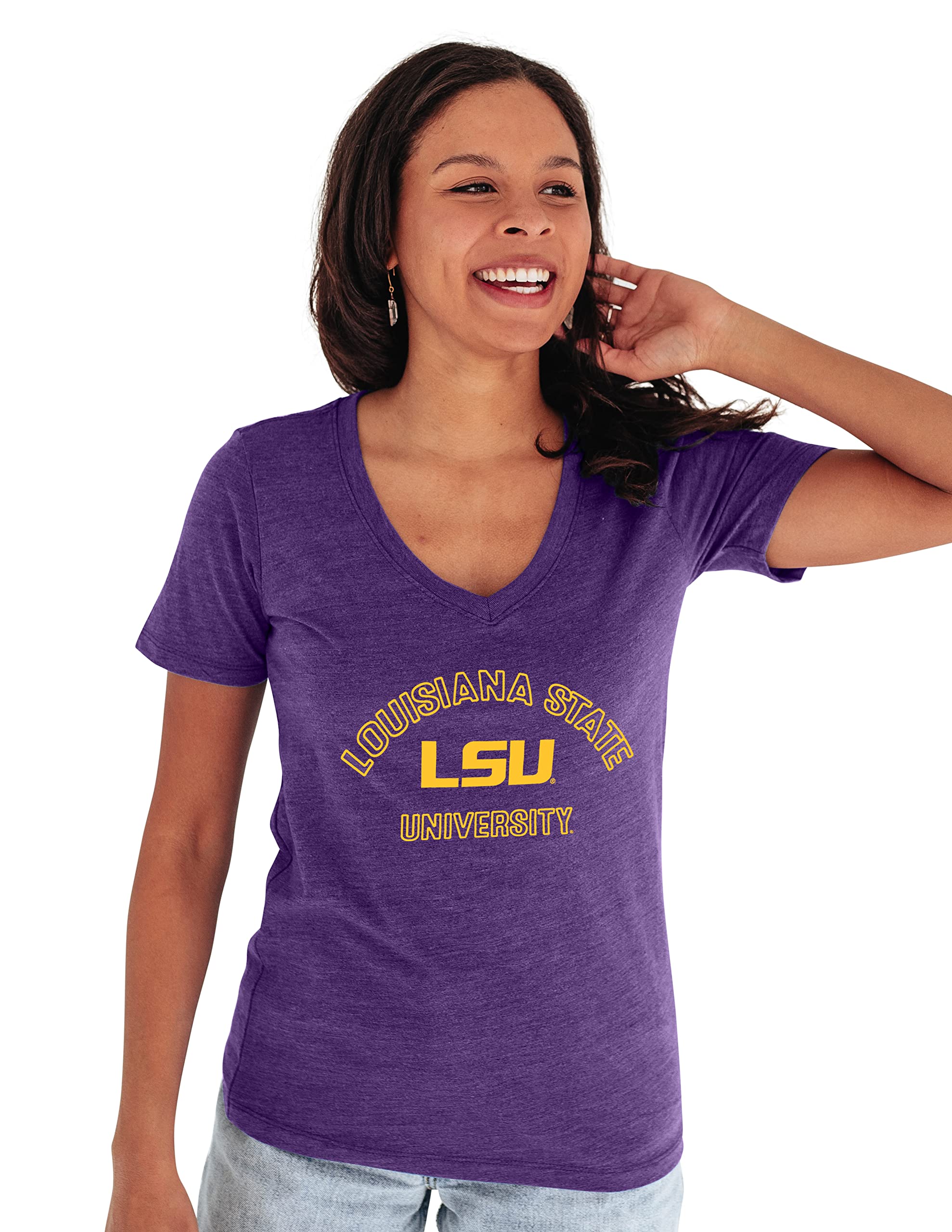 Blue 84 LSU Tigers Women's Tri-Blend T-Shirt