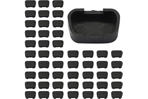GINTOOYUN 50 PCS VGA Port Cover Anti Dust Cap,Port Plug Protector for RS232 DB15 DB9 Male Port 17mm x 9mm (Black)