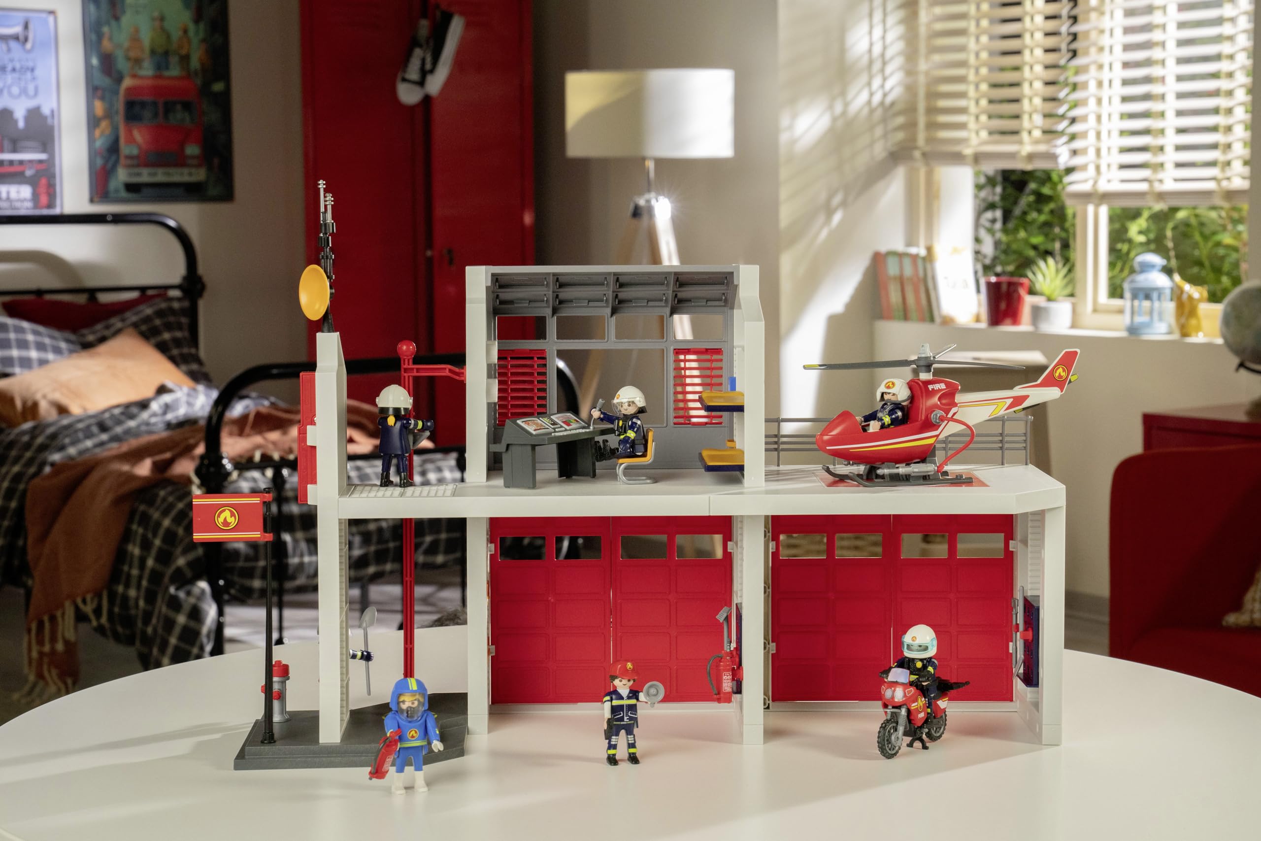 PLAYMOBIL City Action 9462 Große Feuerwache mit Soundeffekten, Ab 5 Jahren 5