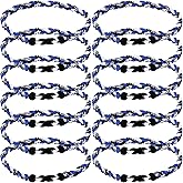 Zeyune 18" Baseball Necklace for Boys Three Braided Rope Tornado Titanium Baseball Rope Necklace Team Gifts for Sports