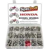 Specbolt Fasteners Brand Nickel Wurks Bolt Kit: fits Japanese Style Off-Road Dirtbikes Like Honda CR CRF 80 85 125 150 250 450 500 CRF250 CRF450 CR125 CR250 CR500