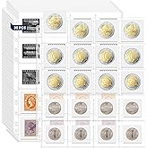 ENPOINT 30 Pack Acid Free Coin Sleeves, Clear Binder Sleeves Fit for Coin Collection Album Stamp Collecting Supplies, Non Sti