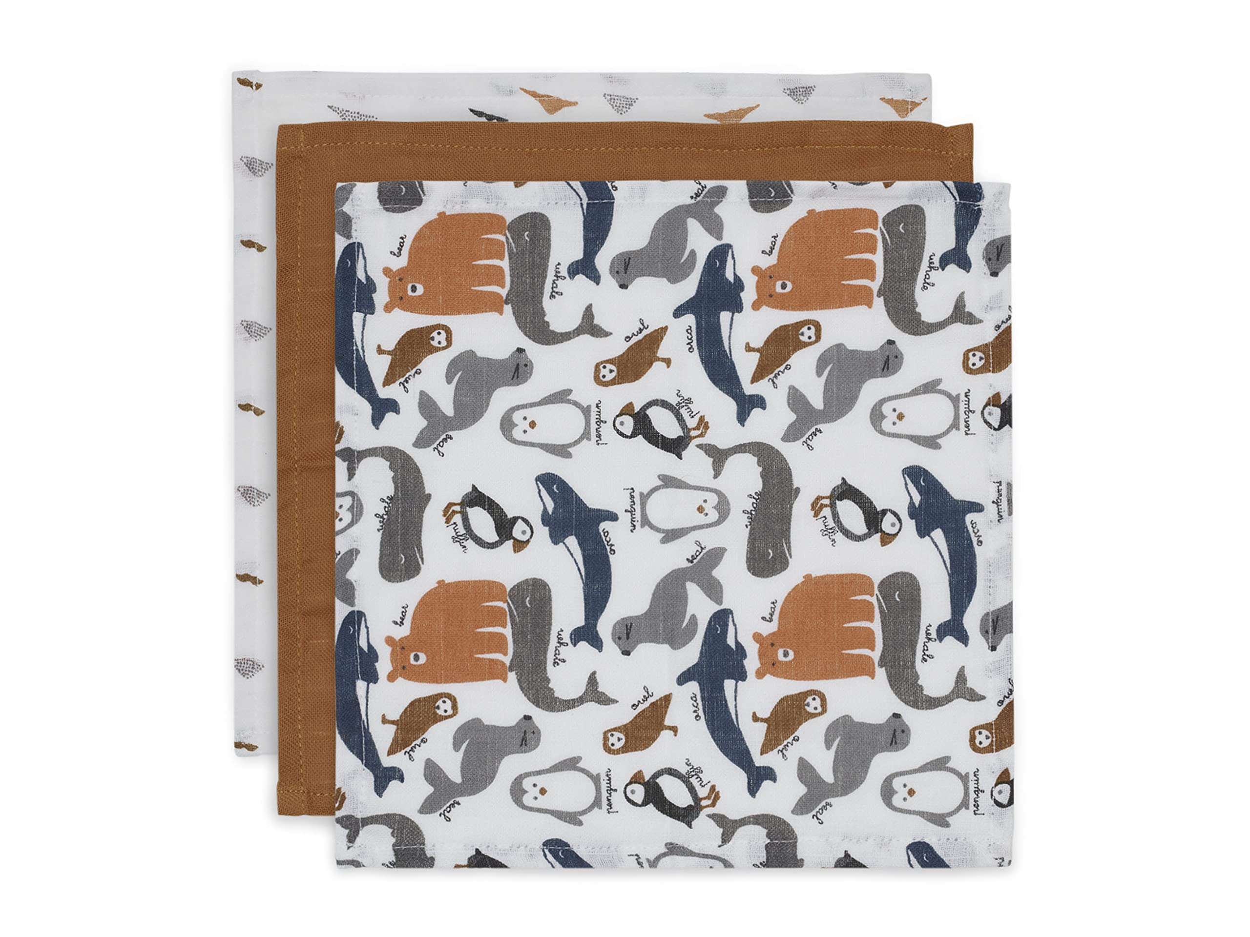 Jollein 537-848-65349 Hydrophilic Polar Mouth Cloth Pack of 3 Multi-Coloured 45 g