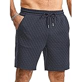 JMIERR Mens Casual Sweat Shorts Drawstring Summer Beach Stretch Quilted Shorts Workout Running
