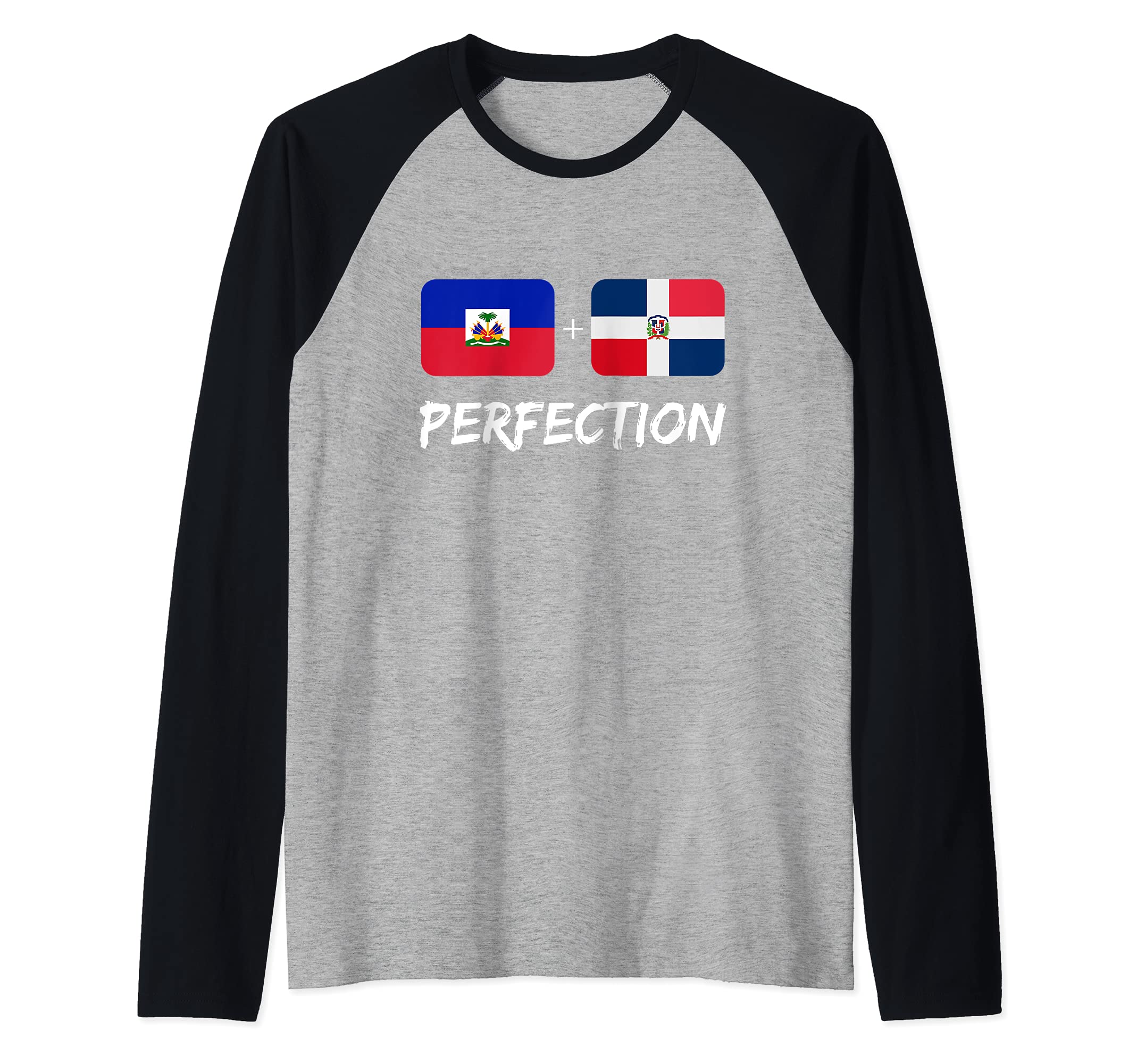 Haitian Plus Dominican Perfection Mix Heritage Raglan Baseball Tee