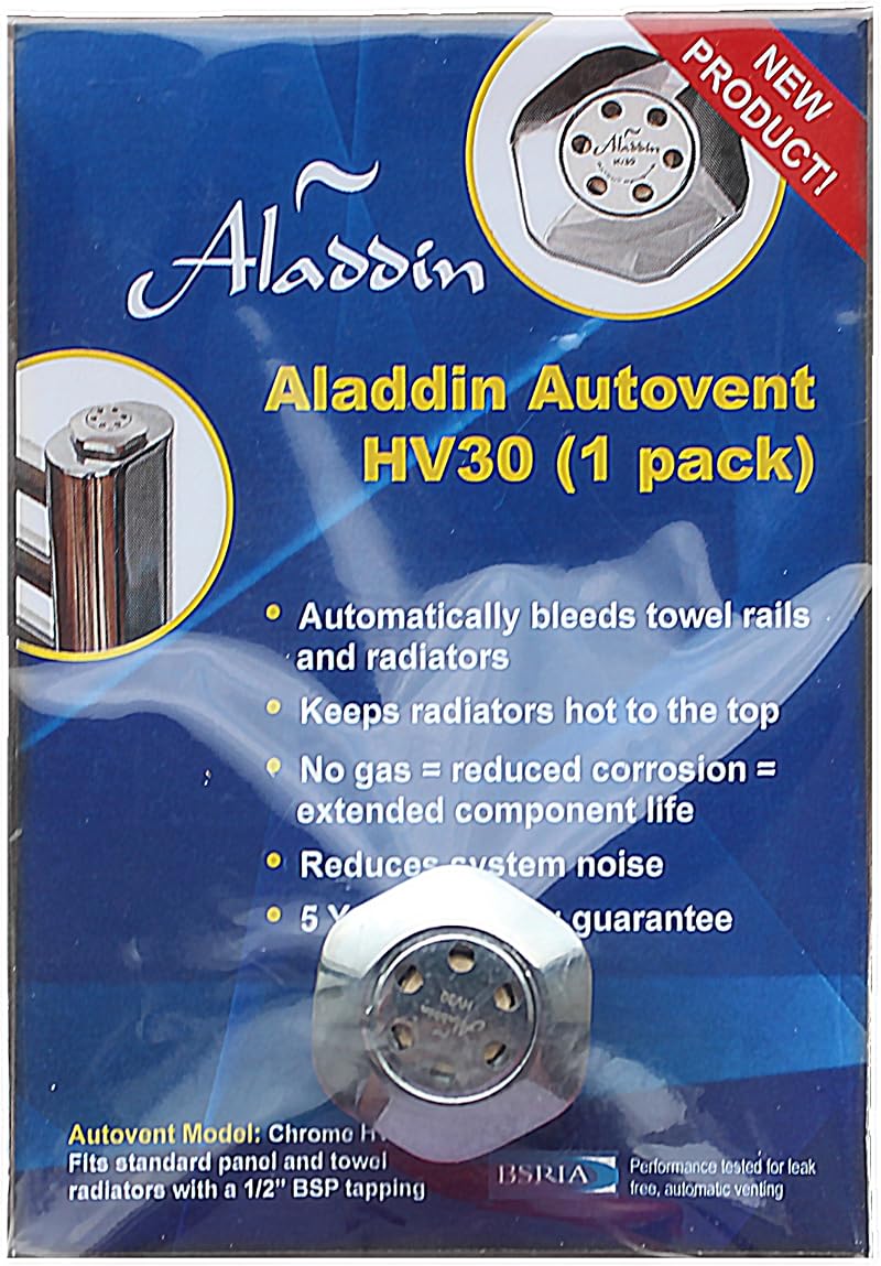 Aladdin HV30 Autovent Self Bleeding Radiator Valve 1/2 BSP Single Valve