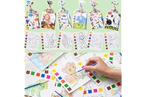 Rotu Party Favors for Kids 4-8, 15 Pack Goodie Bags Stuffers for Kids Paint with Water Coloring Books for Ages 8-12 Watercolor Painting Set Birthday Gifts Classroom Prizes, 106Pcs