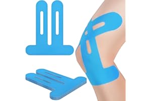 JUMUR Kinesiology Tape for Knees, 10 Count Outdoor Sport Tape for Knees, Knee Tape for Knee Pain Relief Pre-Cut, Support Muscles and Joints, Latex-Free, Waterproof and Elastic (Blue)
