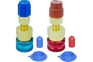 BFXM R134a to R1234yf Quick Coupler Adapter, Car Refrigerant Adapter Kit | High and Low Pressure Fittings for Evacuation and Recharging of R1234yf Automotive Air Conditioning Systems