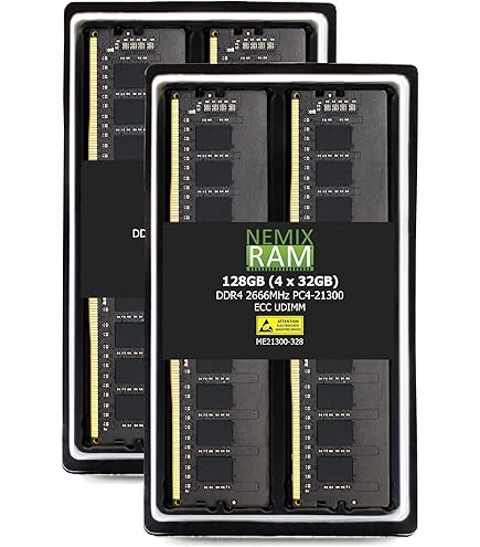 N*河様 メモリ 32GB x 4 (128GB) DDR4-2666 NEMIX RAM 128GB (4X32GB) DDR4 2666MHz PC4-21300 2Rx4 1.2V CL19 288