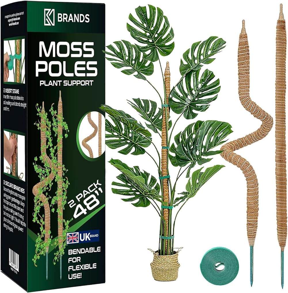K-Brands Moss Pole 2 Pack 122 cm Bendable Plant Support Sticks