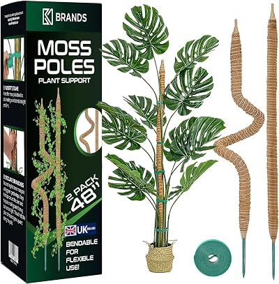 K-Brands Moss Pole 2 Pack 122 cm Bendable Plant Support Sticks