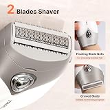 TOUCHBeauty Women’s Shaver Electric Razor for Face & Body Gray view 5
