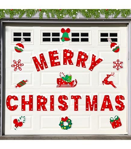 30 Pack Large Christmas Garage Door Magnets - 8.3 Inch Santa, Snowman, Reindeer Waterproof Decor For Garage & Car - View #4